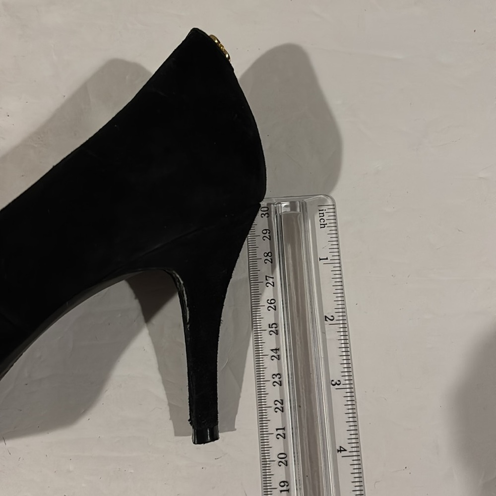 Cole Haan Black Suede Juliana Pointed Toe Pumps - Size 11B - Picture 7 of 9